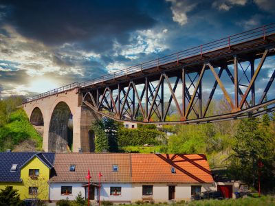 Blick auf das Mansfeld Viadukt